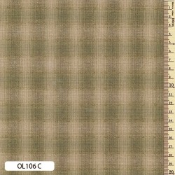 Coton teint en fil Sakizome Carreaux Carreaux Vert