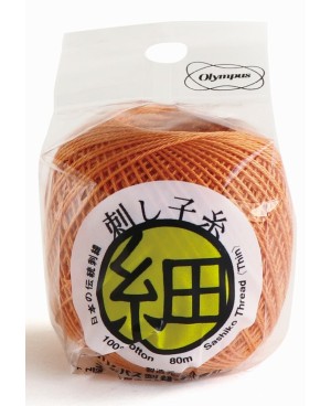 Sashiko Thread Fine Burnt Orange 80m STF-204 Olympus Thread Mfg. Co.