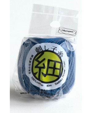 Sashiko-Faden Blau 80 m STF-210 Olympus Thread Mfg. Co.