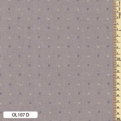 Yarn-Dyed Sakizome Cotton Fabric Spot On Dusty Purple