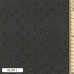 Tissu Coton Sakizome Fil Teinté Spot On Dark Grey