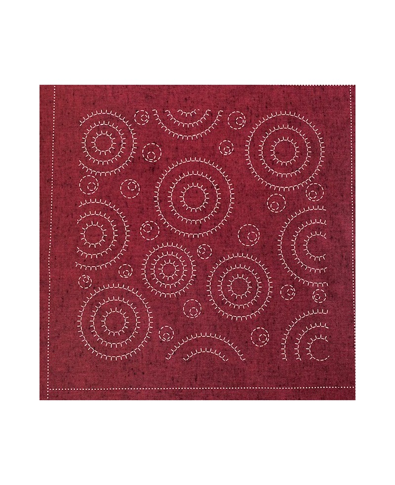 Pannello Sashiko "Elemento" Rosso