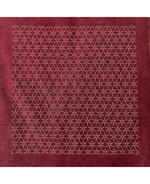 Sashiko Panel "Element" Red