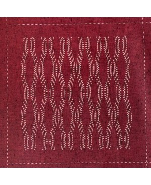 Sashiko Panel "Element" Red