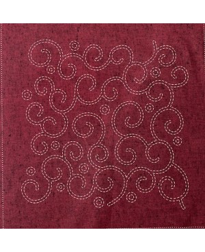 Sashiko Panel "Element" Red