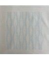Sashiko Panel "Element" Off-white with 6 square sashiko patterns and a strip of dragonflies