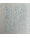 Pannello Sashiko "Element" Bianco sporco con 6 motivi sashiko quadrati e una striscia di libellule