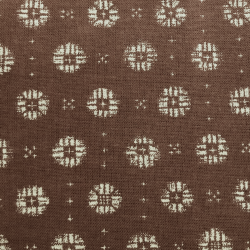 Tissu de coton imprimé Takumi Motif Kazuri marron