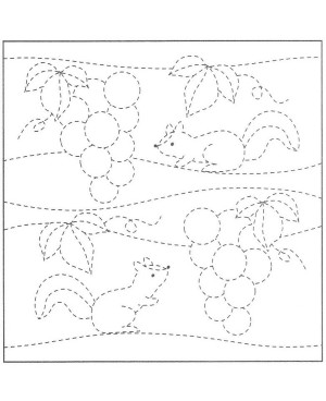 Hana fukin sont des coupons Sashiko sérigraphiés utilisés dans la broderie japonaise