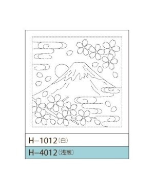 Hana fukin sont des coupons Sashiko sérigraphiés utilisés dans la broderie japonaise