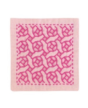 Olympus Sashiko Kit  Coaster - Rose & Check SK-298