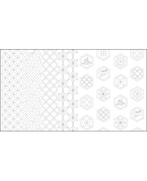 Sashiko stencil fabric