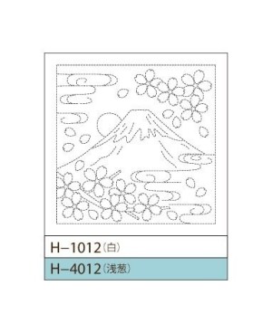 Hana fukin sont des coupons Sashiko sérigraphiés utilisés dans la broderie japonaise