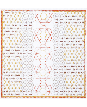 Kit coupon sashiko La Bouquetière Honeycomb