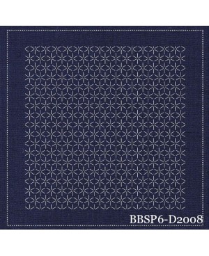 Sashiko-Panel mit sieben Mustern