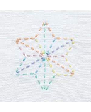 Hilo Sashiko 100m Multicolor arco iris suave