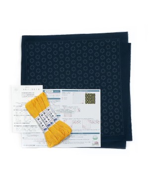 Coupon-Kit Sashiko Kompeito Marineblau