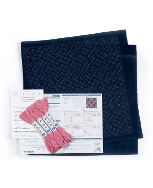 Kit di coupon Sashiko Marguerite blu navy