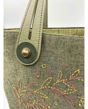 Sashiko Wreath Bag