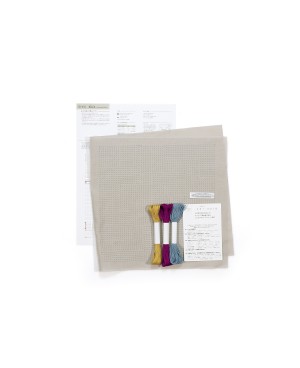 Sashiko sampler kit by Ayufish three colours block on white background