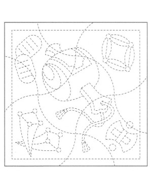 Hana fukin sont des échantillonneurs Sashiko ou des tissus au pochoir utilisés dans la broderie japonaise