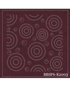 Water ripples sashiko block (Elements)