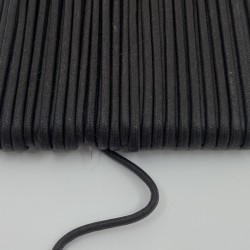 Cordon en coton ciré noir