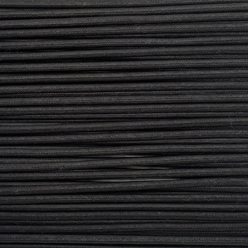Cordón de algodón encerado negro