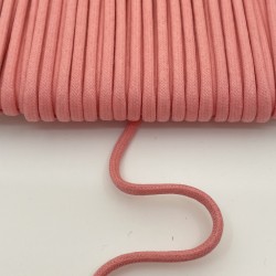 Cordón de algodón encerado rosa claro