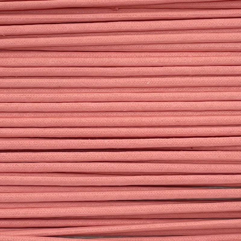 Cordoncino di cotone cerato rosa chiaro