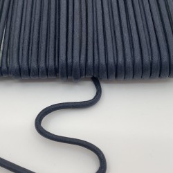 Cordon en coton ciré bleu marine