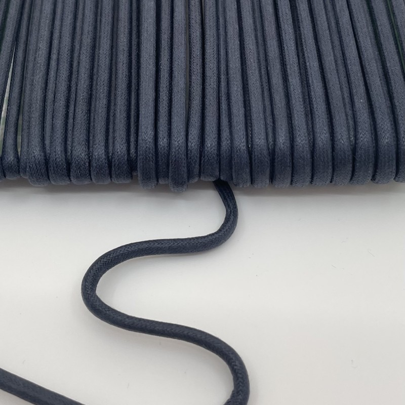 Cordón de algodón encerado azul marino