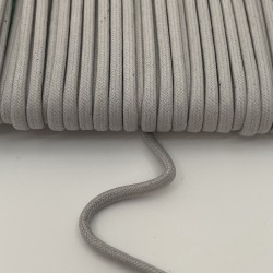 Cordon en coton ciré gris clair