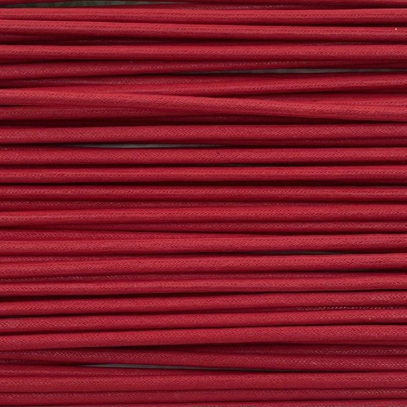 Waxed cotton cording red