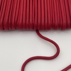 Cordon en coton ciré rouge