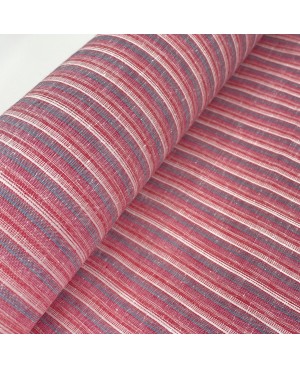 NUKUMORI JAPONÉS SHIMA TSUMUGI BURDEOS/GRIS
