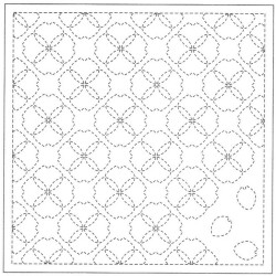 Coupon sashiko Fleurs dans...