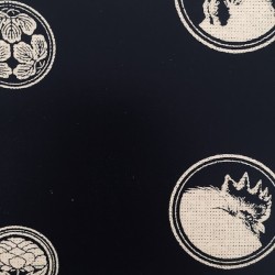 Tissu Coton Imprimé Takumi Mon Designs Noir