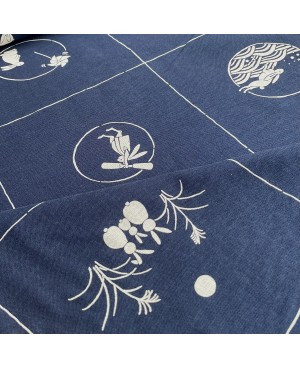 Takumi Panel de Tela de Algodón Impreso Gatos Negro