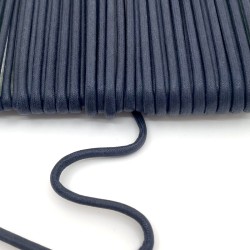 Cordon en coton ciré bleu marine