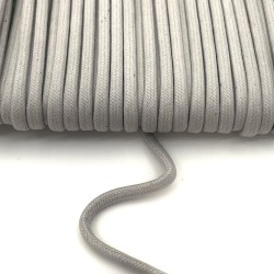 Cordon en coton ciré gris clair