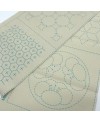 Sashiko-Panel mit sieben Mustern
