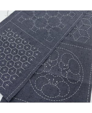 Seven Pattern Sashiko Panel