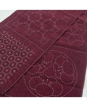 Sashiko-Panel mit sieben Mustern