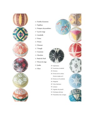 27 bolas TEMARI - Inspiración en la naturaleza