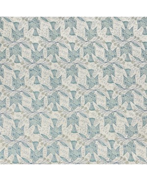 Hope Bird - Fabric designed by ALICE MAKABE - Blue/Natural