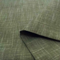 Tissu coton tissé teint - Vert foncé
