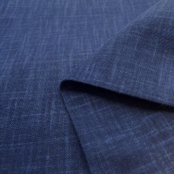 Tissu coton tissé teint - Bleu marine