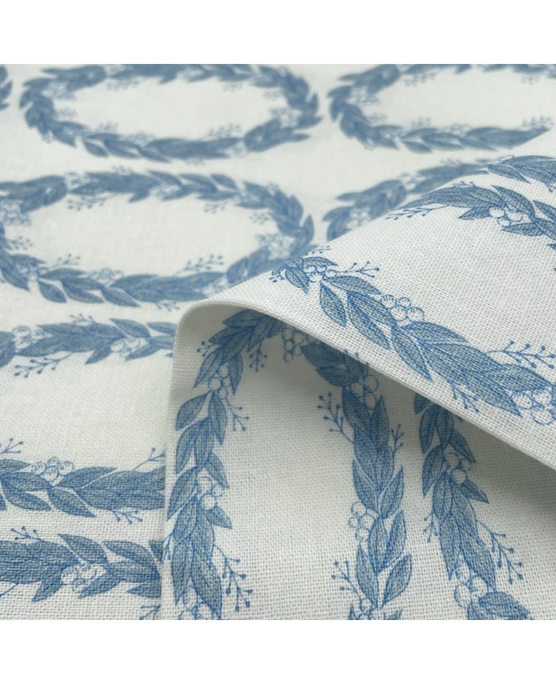 Couronne - Tissu conçu par ALICE MAKABE - Bleu Couronne - Tissu conçu par ALICE MAKABE - Bleu