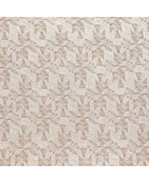 Vogel - Stoff entworfen von ALICE MAKABE - Beige